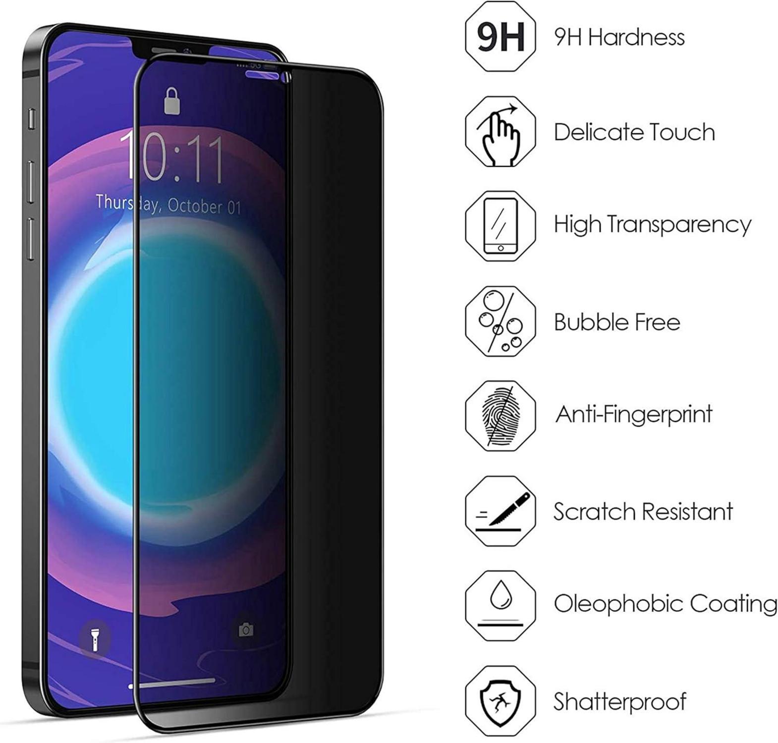 3er Pack Matt Schutzfolie iPhone 12 Pro Max Sichtschutz 9H Displayschutz