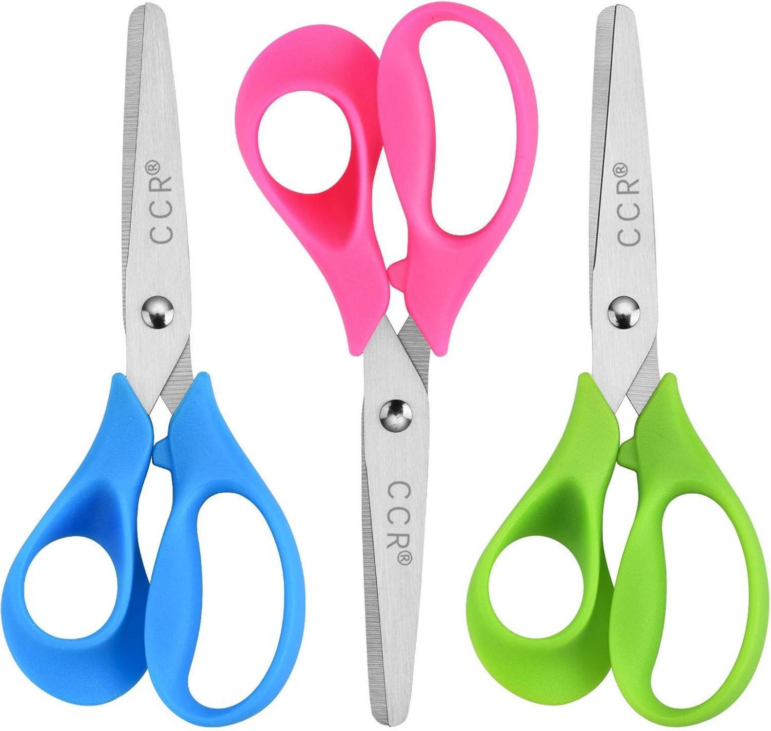 Linkshänder Kinder Sicherheitsschere aus Edelstahl 13 cm, 3er Set