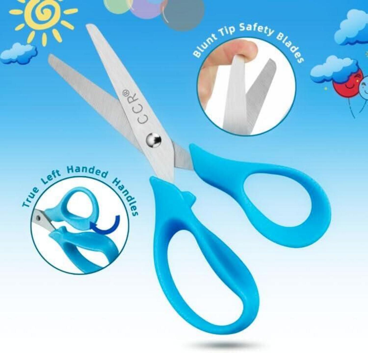 Linkshänder Kinder Sicherheitsschere aus Edelstahl 13 cm, 3er Set