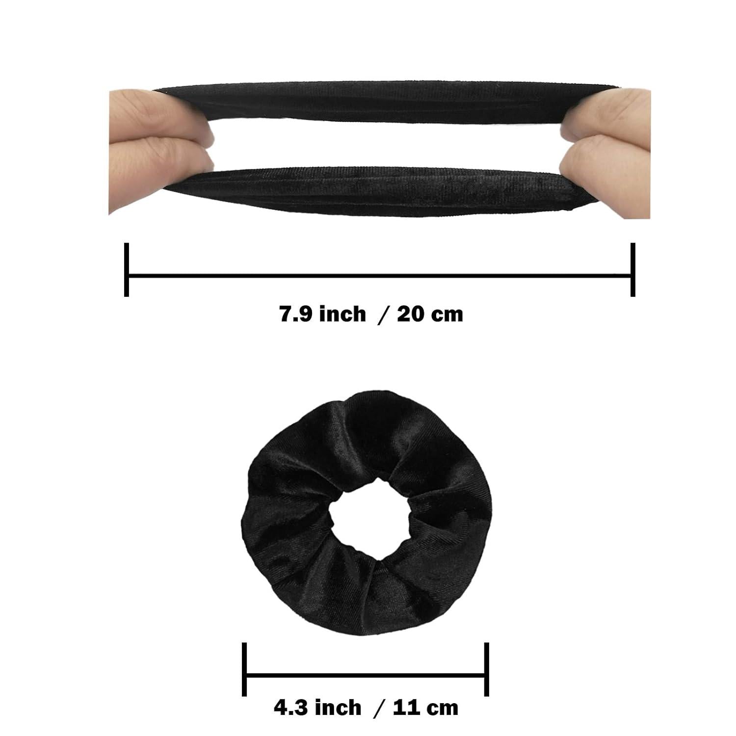 VENUSTE Damen Haargummis Scrunchies, Premium Samt, Dicke Elastische Bänder, Weiche Haarschmuck, 12 Stück