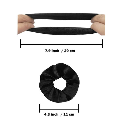 VENUSTE Damen Haargummis Scrunchies, Premium Samt, Dicke Elastische Bänder, Weiche Haarschmuck, 12 Stück
