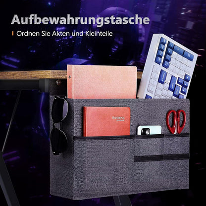Gaming Schreibtisch L-Form mit Monitorständer Vintage Braun 127x127 cm