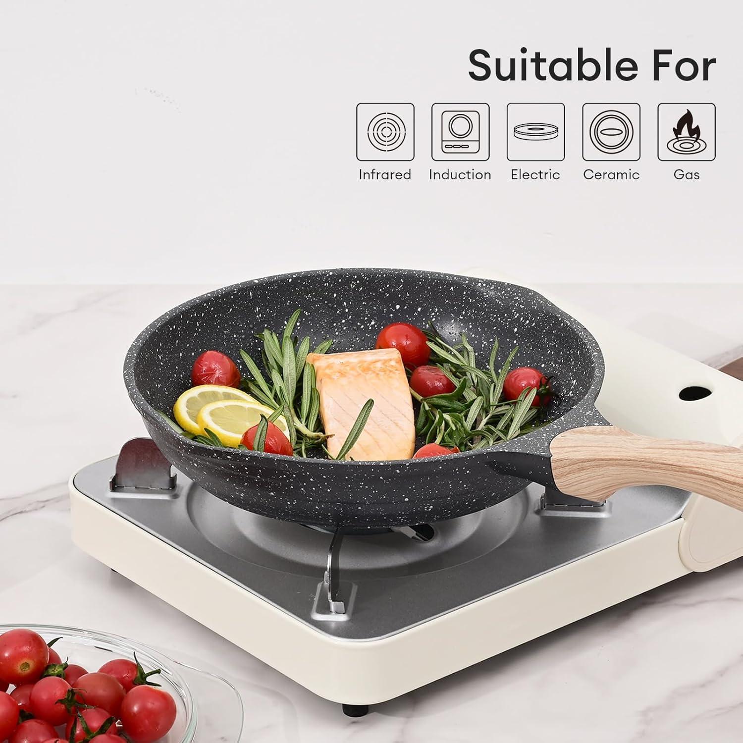 Aluminium Bratpfanne 20 cm Antihaft Induktion Gas langlebig mit