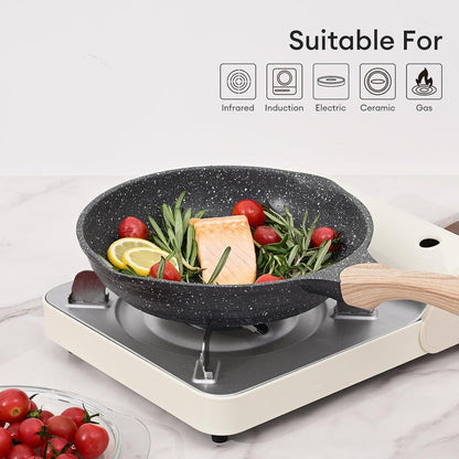 Aluminium Bratpfanne 20 cm Antihaft Induktion Gas langlebig mit