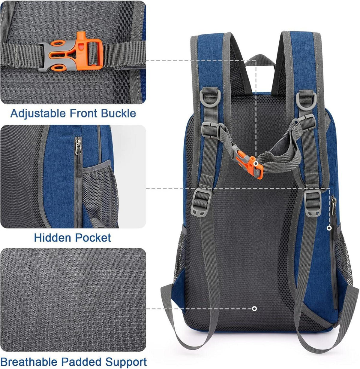 16L Ultraleichter Damenrucksack Mini Wasserdicht für Wandern Camping