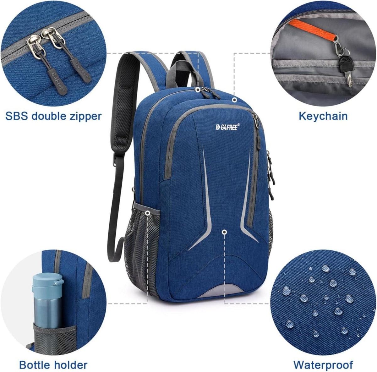 Ultraleichter G4Free 16L Damen Rucksack Wasserdicht Wandern Sport