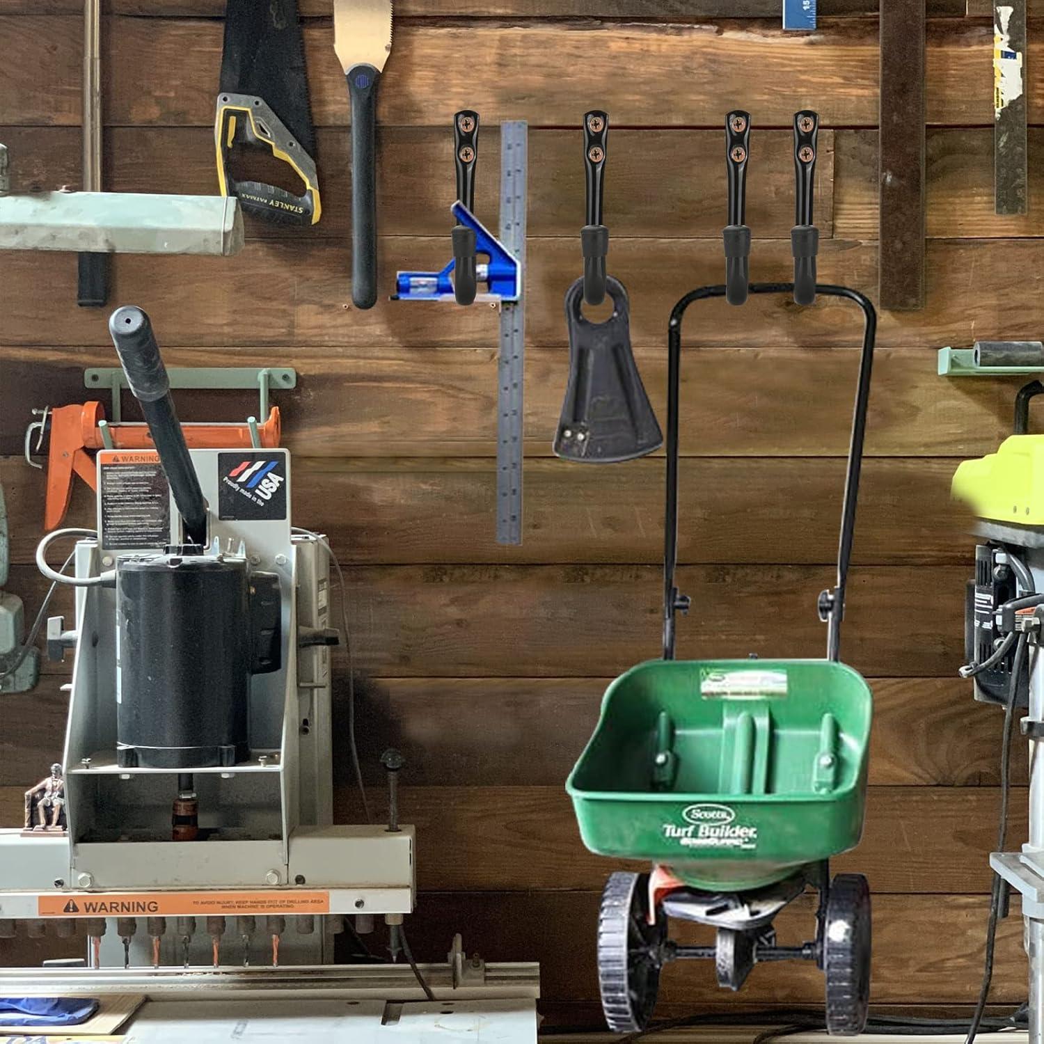 20 Stück Garage Leiterhaken Schwarz Schwerlast 20kg Wandhaken