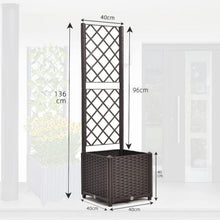 Mingone Pflanzkübel Spalier Rattan Kletterpflanzenkasten