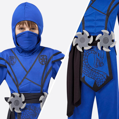 Spooktacular Creations Drachen Ninja Kostüm Set für Kinder - Blau
