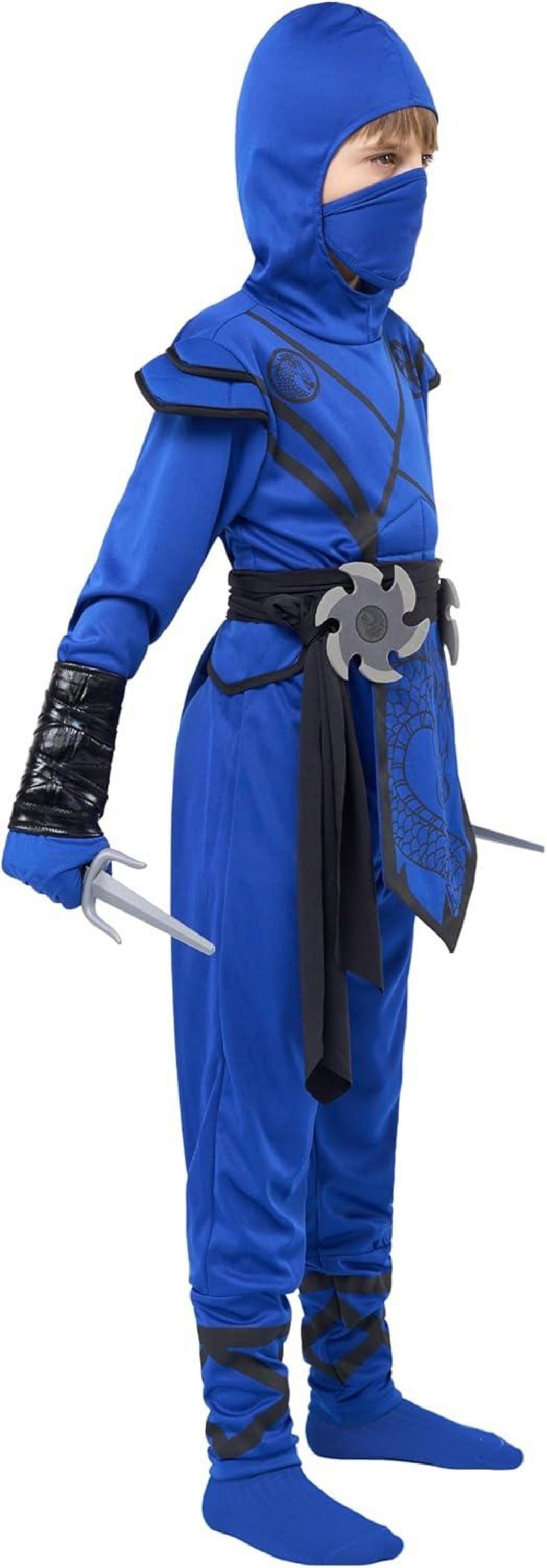 Drachen Ninja Kostüm Set Halloween Dress Up Kinder Blau