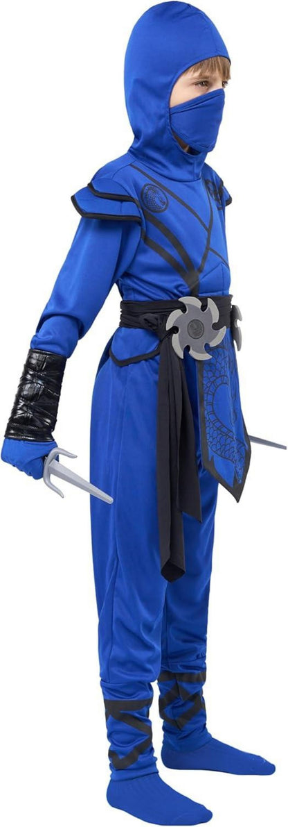 Drachen Ninja Kostüm Set Halloween Dress Up Kinder Blau