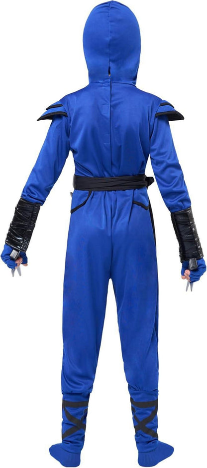 Drachen Ninja Kostüm Set Halloween Jungen Mädchen Rollenspiel Blau 5-7