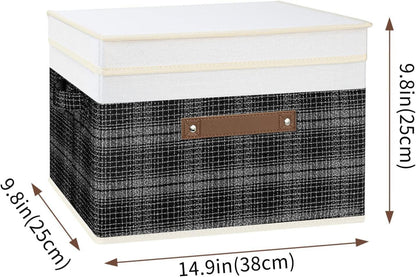 Faltbare Aufbewahrungsbox mit Deckel Patchwork Design 5Stück