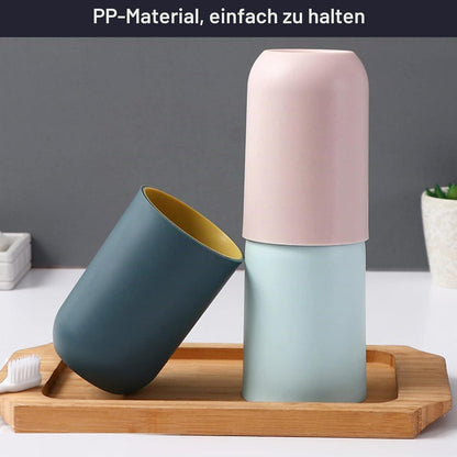 4er Set Wiederverwendbare Zahnputzbecher Kunststoff 330ml