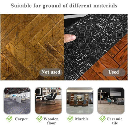 Bodenschutzmatte 100x100cm Schwarz rutschfest für Hartböden