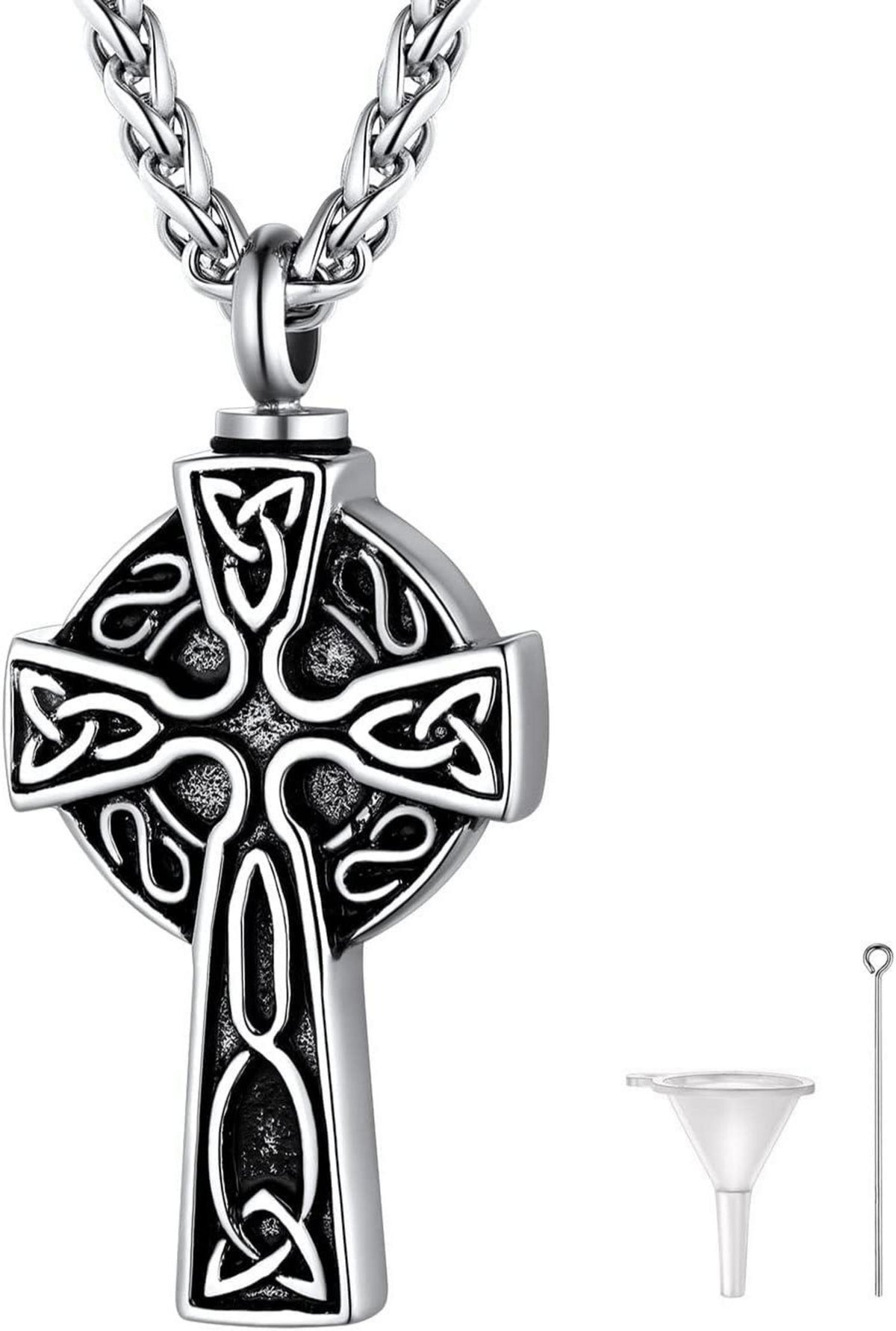Cremation Urnen Halskette Edelstahl Keltischer Knoten Herren
