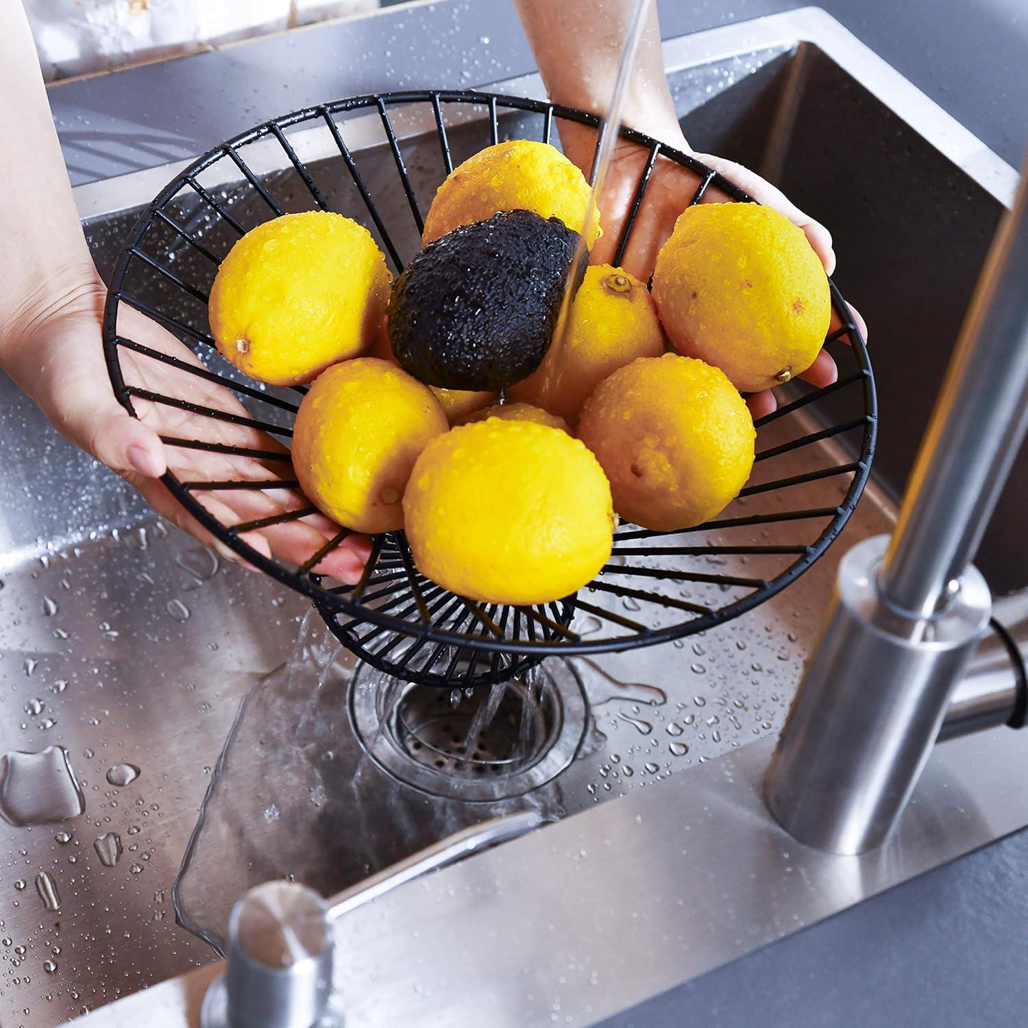 Obstkorb Schwarz Matt Modernes Design Durchlüftung Obst Gemüse