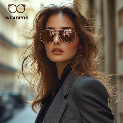 Polarisierte Vintage Sonnenbrille mit UV400 Schutz Schwarz