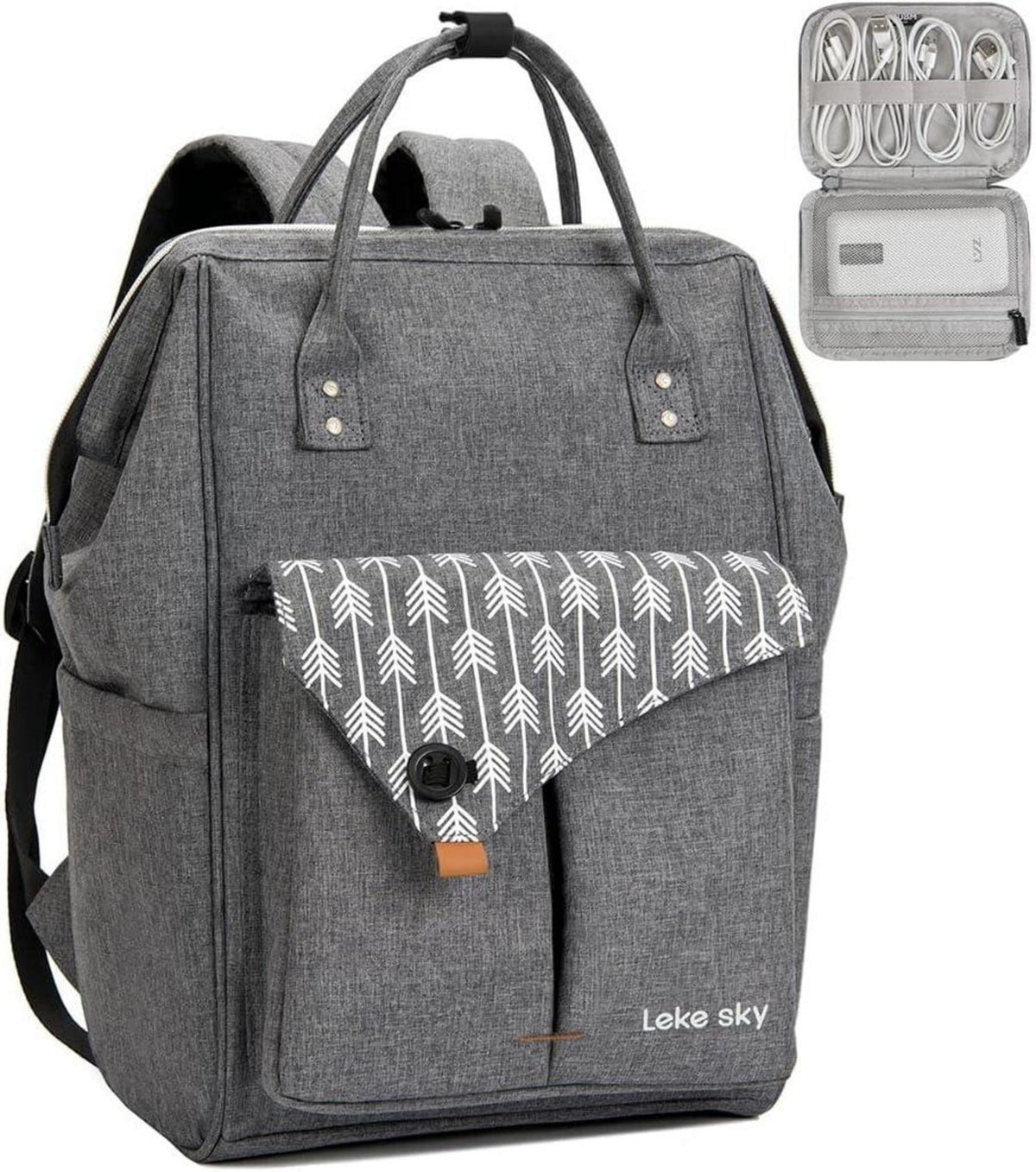Lekesky Casual Rucksack Damen Diebstahlsicherer Laptoprucksack 15.6