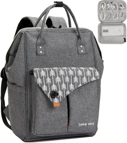 Lekesky Casual Rucksack Damen Diebstahlsicherer Laptoprucksack 15.6