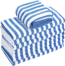 8er-Set Microfaser Geschirrtücher 65x45cm Blau, saugfähig & plüschig