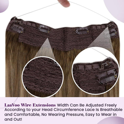 Remy Echthaar Verlängerung Balayage Blond Ombre 50cm