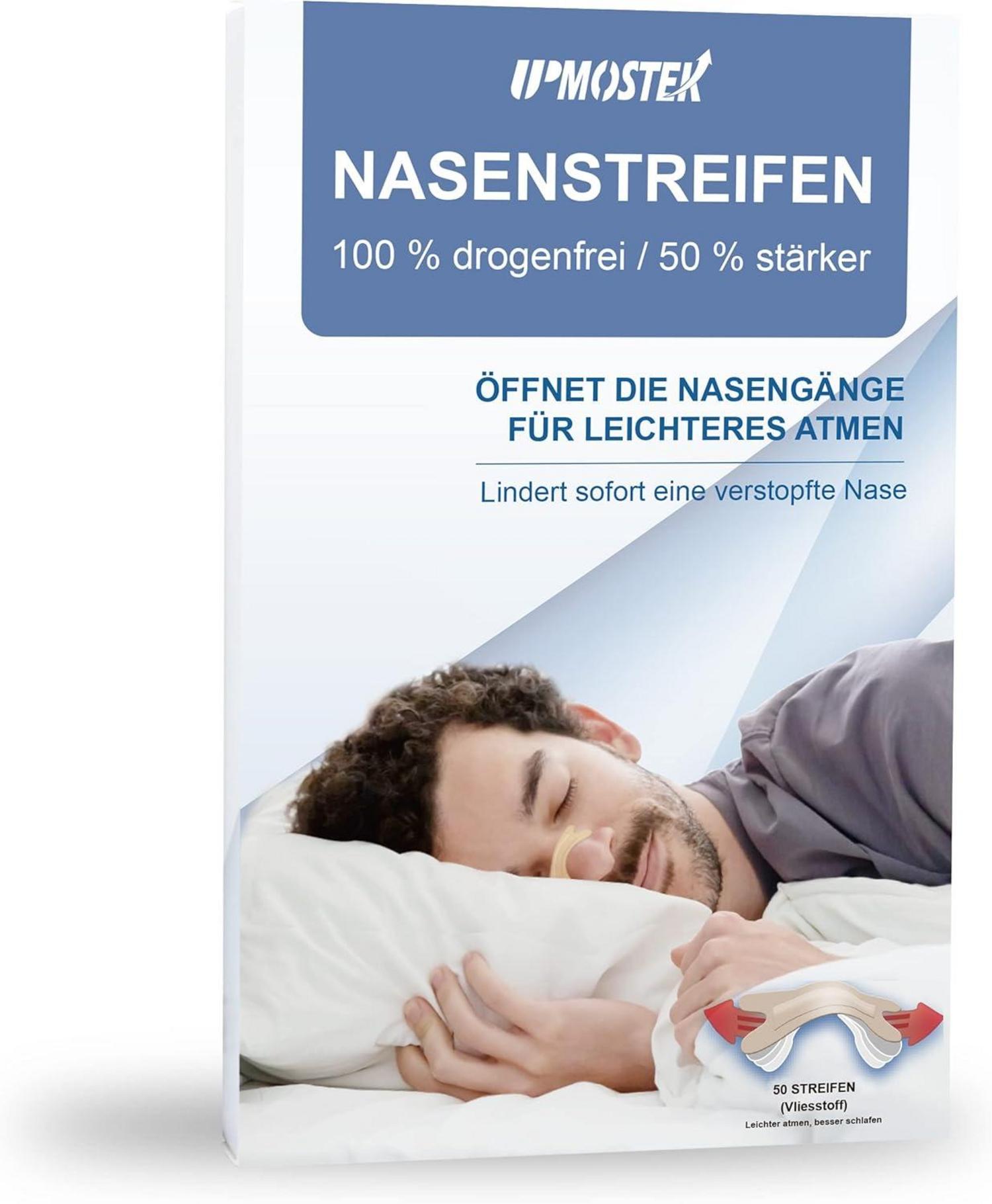 Nasenpflaster Schnarchen 50 Stück Extra Stark Besser Atmen 66x19mm