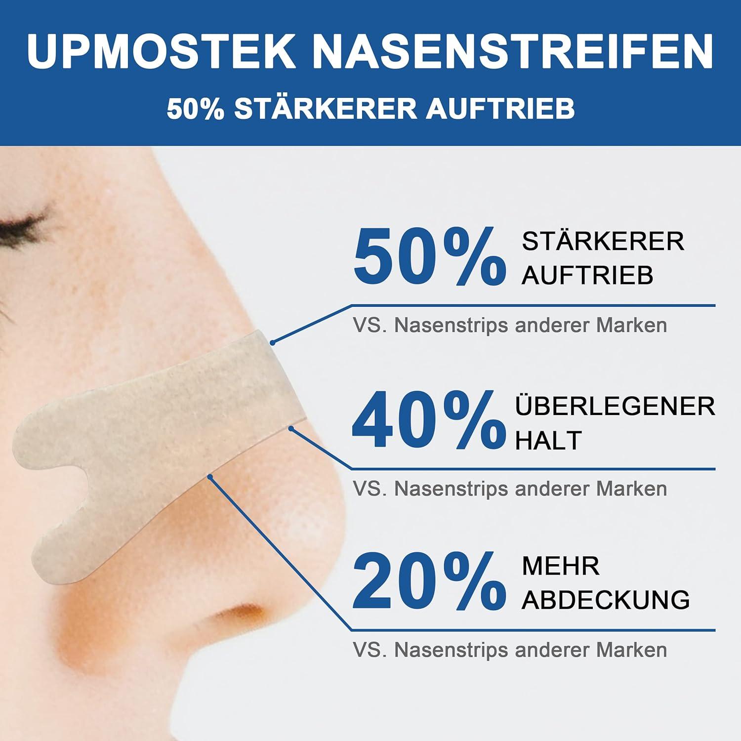 Nasenpflaster Schnarchen 50 Stück Extra Stark Besser Atmen 66x19mm