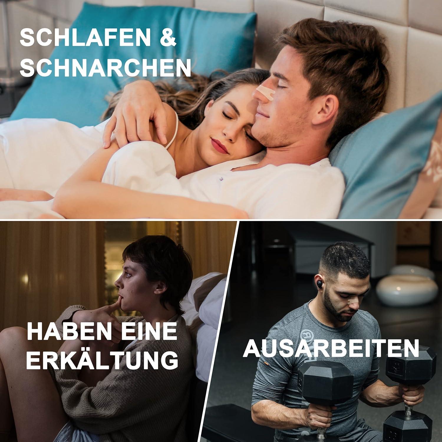 Nasenpflaster Anti Schnarchen 50 Stück Besser Atmen Sport Schlaf