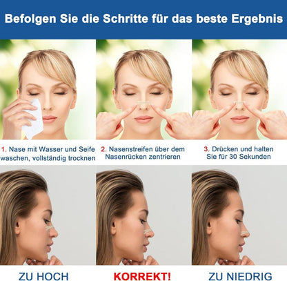 Nasenpflaster gegen Schnarchen, 50 Stück, Extra Stark, Besser Atmen, Verstopfte Nase Lindern