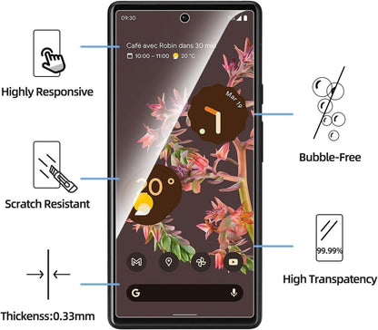 Panzer Schutz Glas Google Pixel 6 3 Stück 9H Härte 0,33mm