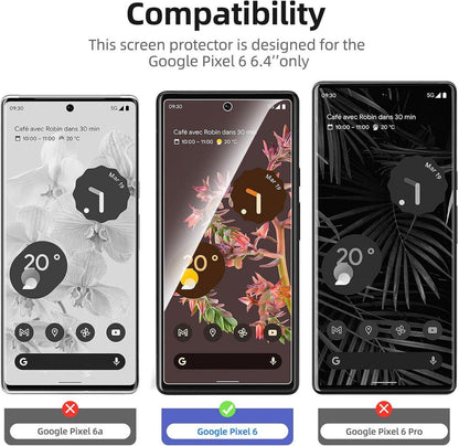 Panzer Schutz Glas Google Pixel 6 Displayschutz 9H Härte 3er Set