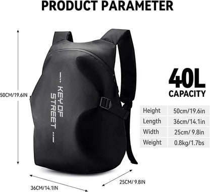 Motorradrucksack Herren wasserdicht Helmrucksack Laptoptasche