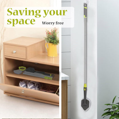 Reinigungsbürste Badewanne 2-in-1 Bodenschrubber 118cm Stiel & 2 Schwämme