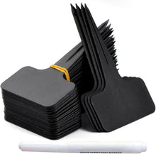 100x Orrdiffi Plastik Pflanzschilder wetterfest 6x10cm Schwarz