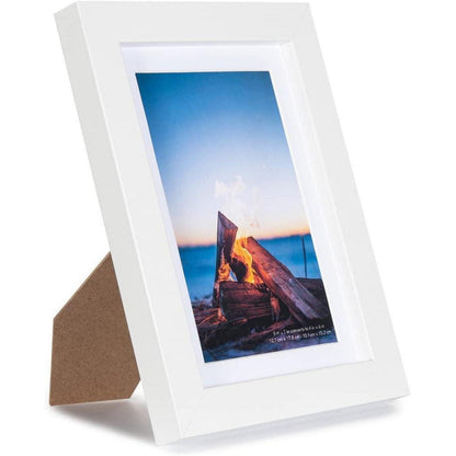 Bilderrahmen Set Weiß 13x18cm MDF Acrylglas 3er Pack
