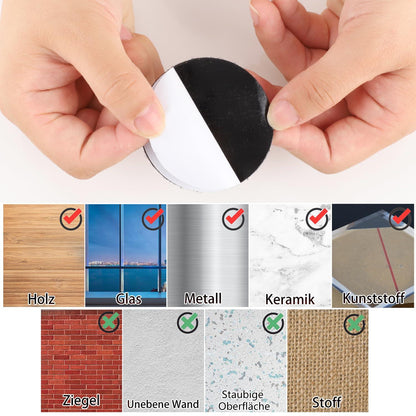 Klettband Selbstklebend Extra Stark 36 Stück, 3 Stile Schwarz