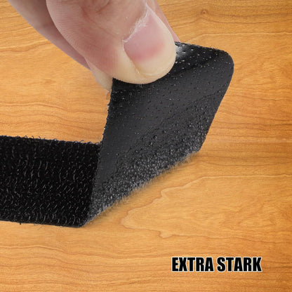 Yoosso 36 Stück Klettband Selbstklebend Extra Stark Wände Boden Tür Schwarz