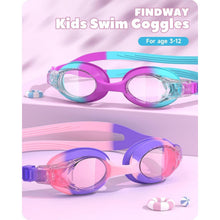 Kinder Schwimmbrille 2er-Pack UV-Schutz Anti-Beschlag Rosa+Lila