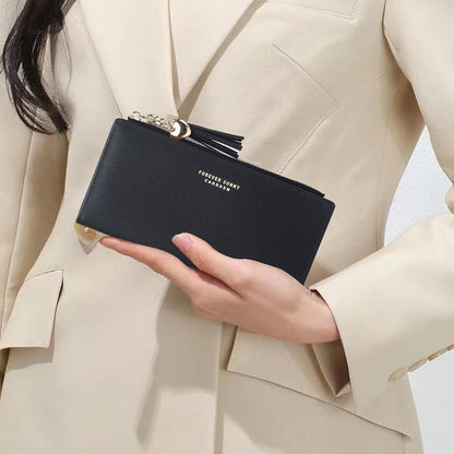 Kleine Damen Handtasche Schwarz Schultertasche mit Reißverschluss