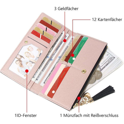 Kleine Damen Handtasche Schwarz Schultertasche mit Reißverschluss