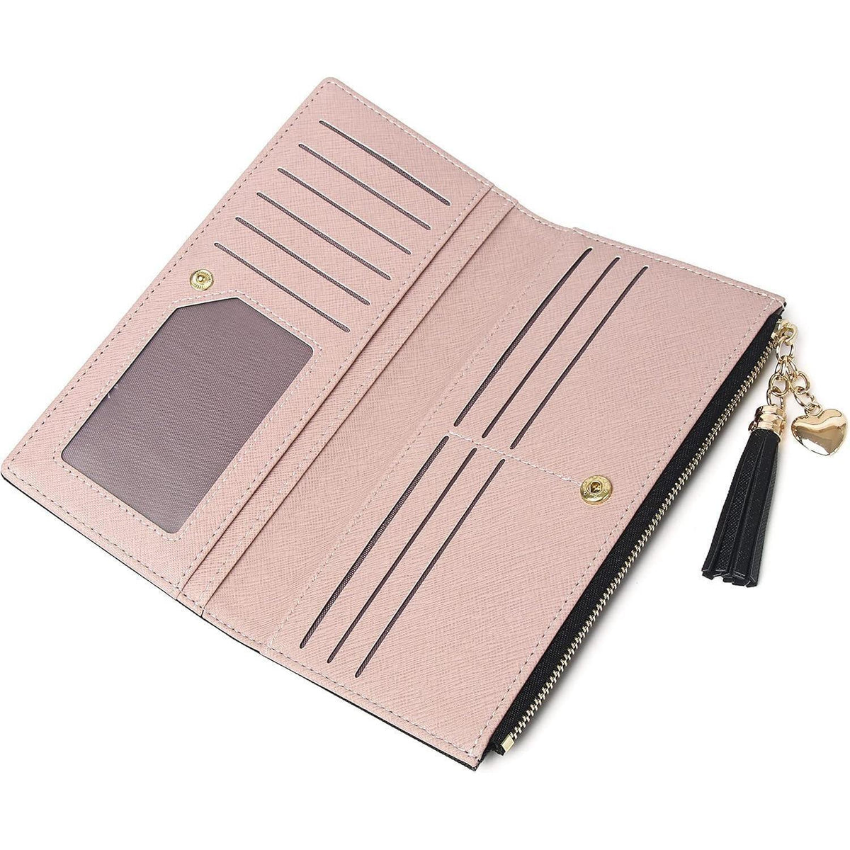 Kleine Damen Handtasche Schwarz Schultertasche mit Reißverschluss