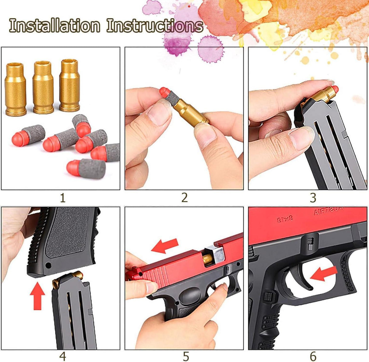Schaum Blaster Spielzeug Pistole 50 Weiche Kugel Kinder 6 7 8