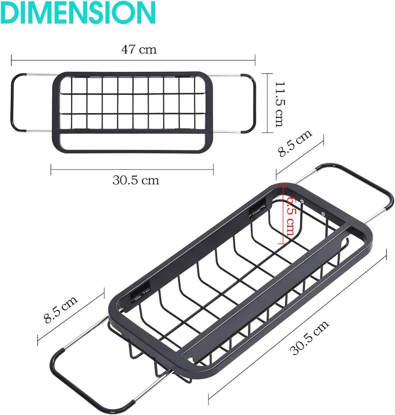KINGRACK Dish Drainer ausziehbarer Trockenständer Küchenorganisator