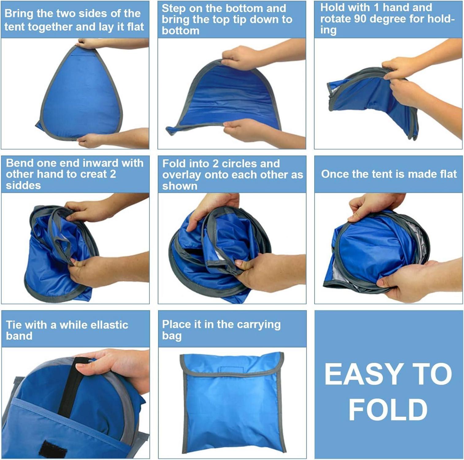 Pop Up Strand Sonnenzelt Mini Sonnenschutz Zelt Outdoor Blau