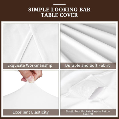 3er-Set Stretch Stehtisch Husse für Bistrotisch Ø 80-85 cm Spandex