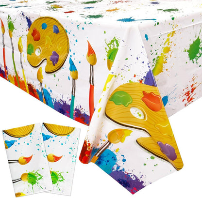 2 Stk 130x220cm Party Tischdecken Abwischbar Wasserdicht Malen Basteln