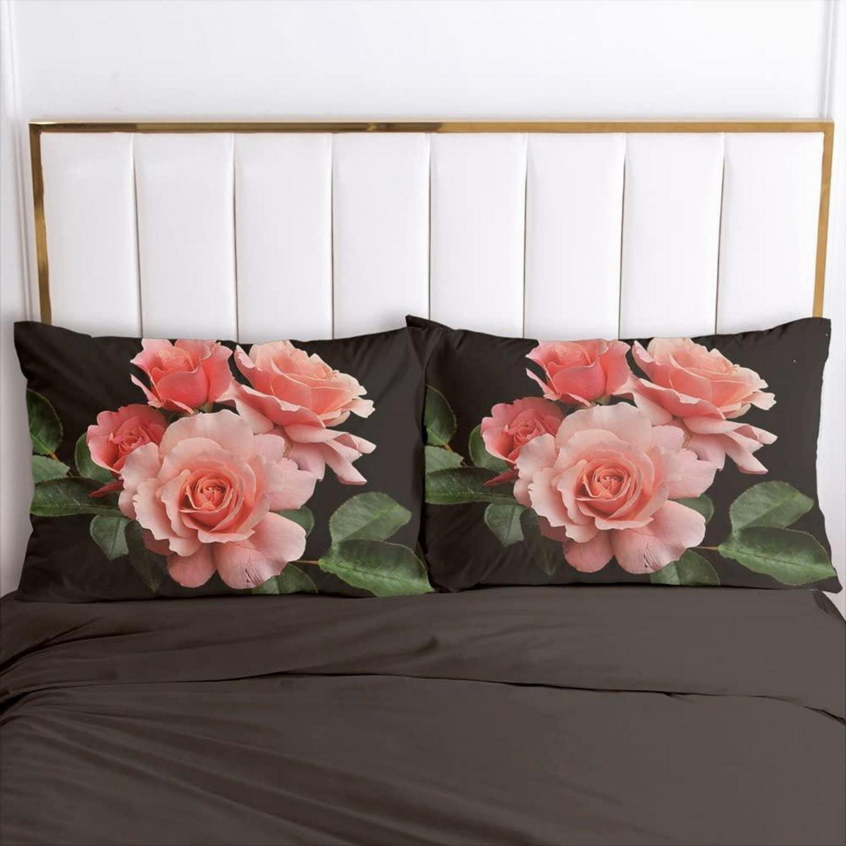 Rosen Bettwäsche-Set 135x200cm, Rosa, 4-teilig