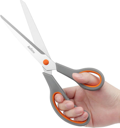 Asdirne Edelstahlscheren-Set, 4 Stück, Orange, verschiedene Größen