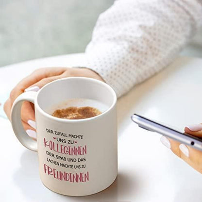 Abschiedsgeschenk Kollegin – Tasse mit Spruch – 320ml Keramik